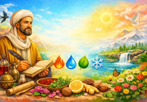 آزمون جامع مزاج شناسی و طبع شناسی آنلاین (تست بوعلی سینا) یه تصویر خوب برای صفحه اصلی این مقاله میخوام در ابعاد واید سعی کن از رنگ های شاد استفاده کنی